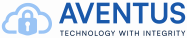 cloud & security logo gradient + white aventus it 12